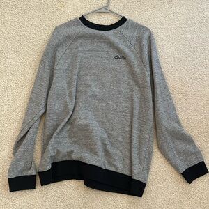 Britton Grey Long Sleeve Crew Sweatshirt Large